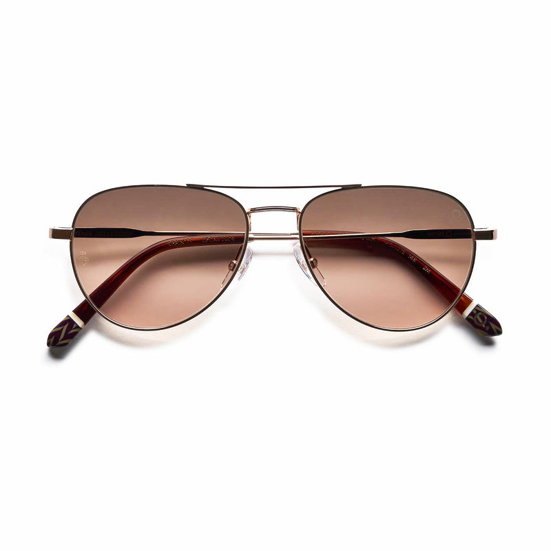 Etnia Barcelona - Brera Sun II - PGHV - 54 - Rose Gold / Brown / Gradient-Brown Tinted Lenses - Aviator - Sunglasses