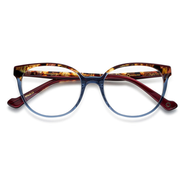 Etnia Barcelona - Hannah Bay - BLBX - Smoke / Burgundy - Cat-eye - Cateye - Plastic - Eyeglasses