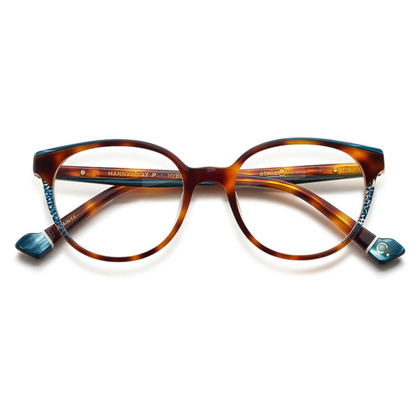 Etnia Barcelona - Hannah Bay .P - HVBL - Havana / Blue - Rounded Cat-eye - Cat-eye - Plastic - Eyeglasses