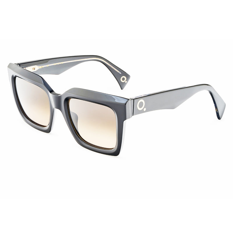 Etnia Barcelona - Kate - BK - Black / Gold / Photochromic Grey-Gradient Lenses - Sunglasses - Rectangle - Plastic - Bold