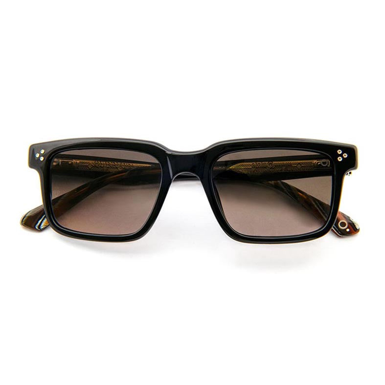 Etnia Barcelona - Quinn Sun - BK - Black / Gold / Photochromic Gradient Grey-Tinted Lenses - Rectangle - Sunglasses - Photochromic Sunglasses
