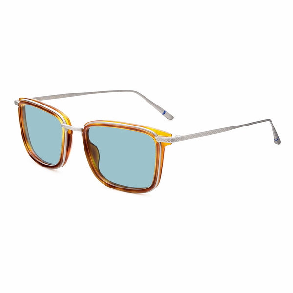 Etnia Barcelona - Waterfront - HVSL - Havana / Matte Silver / Polarized Grey Lenses - Rectangle -Sunglasses
