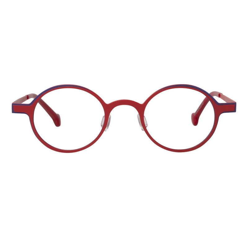 EyeOs - Logan - RDV - Red Violet - Round - Titanium - Reading Glasses - Readers