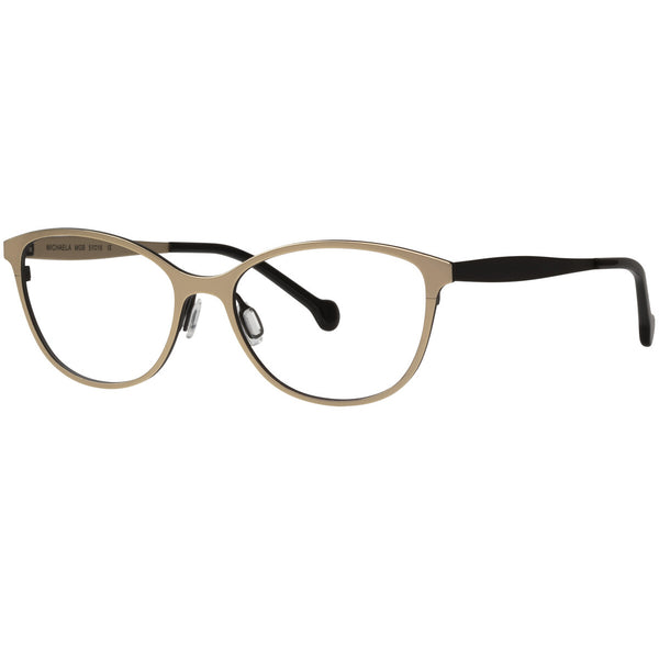 EyeOs - Michaela - MGB - Matte Gold Black - Cateye - Reading Glasses - Readers - Titanium