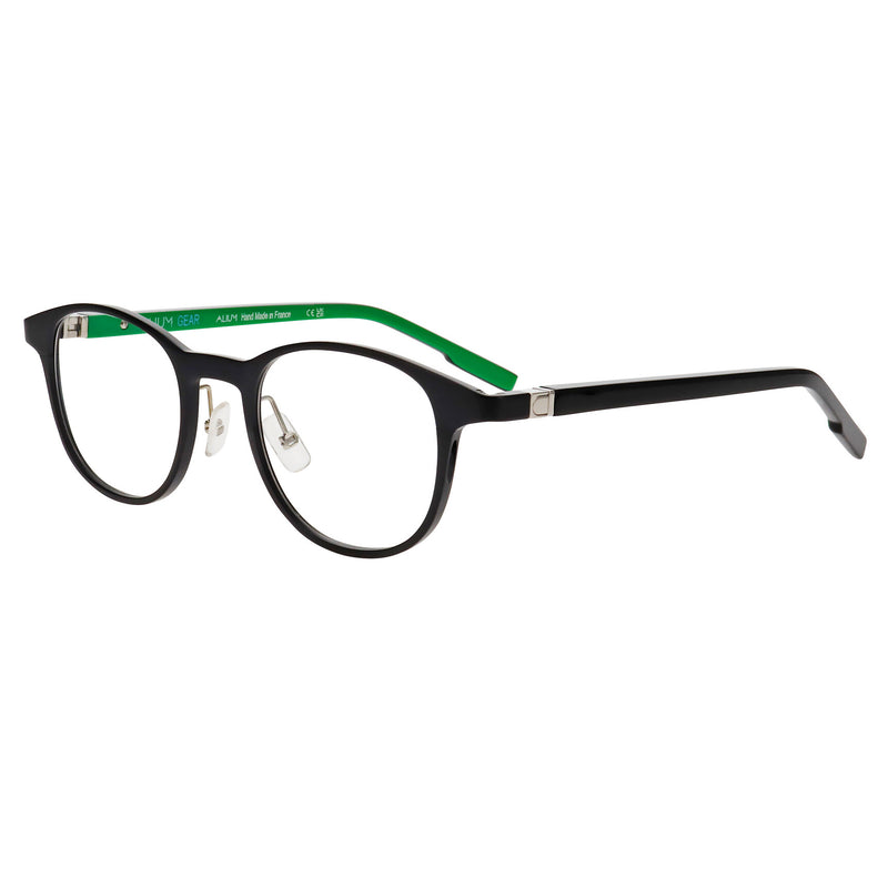 Face A Face - Alium Gear 1 - 922 - Matte Black / Green - Aluminum - Round - Metal - Eyeglasses
