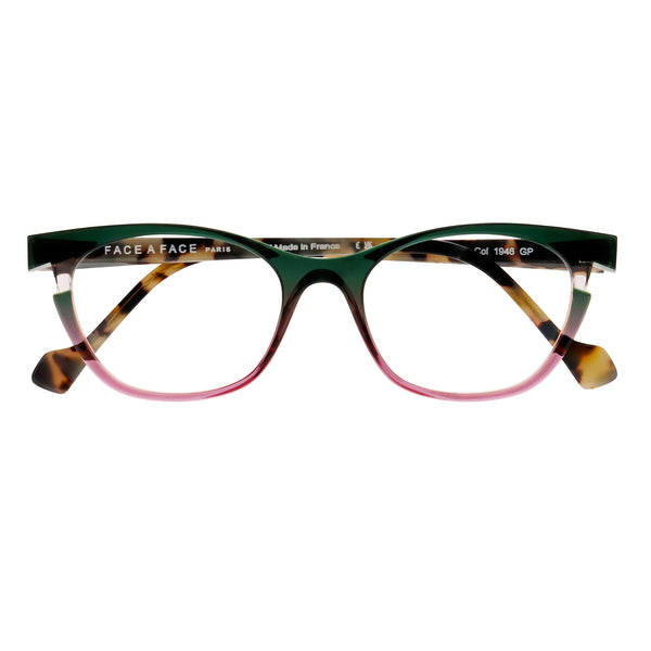 Face A Face - Bahia 1 - 1946 - Green / Blush / Safari - Cateye - Cat-eye - Eyeglasses - Plastic