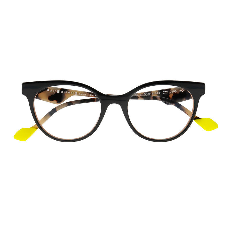 Face A Face - Meryl 1 - 0196 - Black / Pink / Safari - Cateye - Eyeglasses