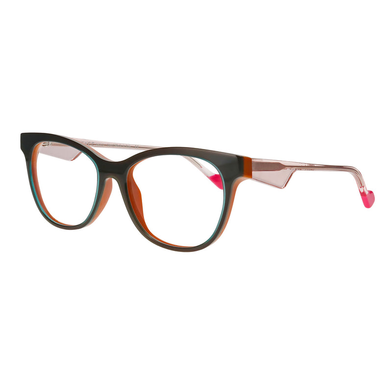 Face A Face - Meryl 2 - 5004 - Green / Orange / Crystal - Cateye - Eyeglasses
