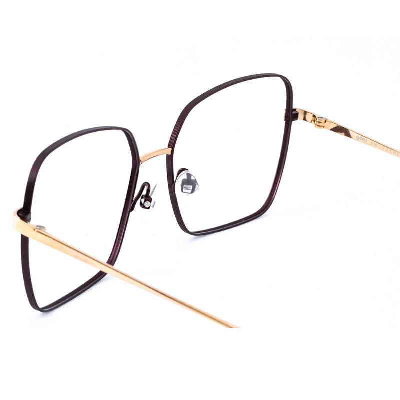 Gotti - Alma - GLS-PUB - Burgundy / Gold - Rectangle - Butterfly - Titanium - Eyeglasses