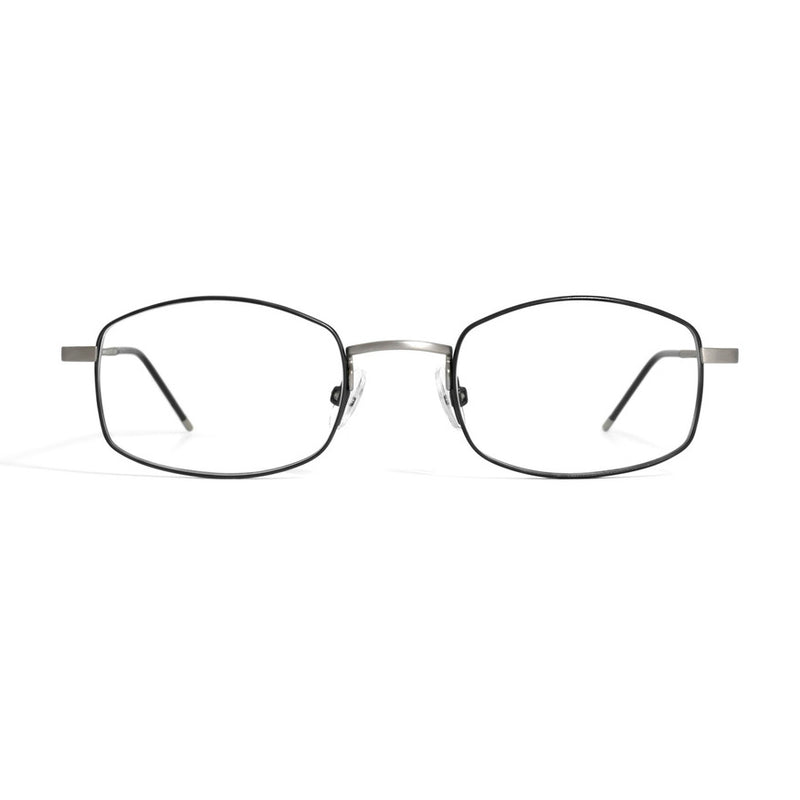 Gotti - DORGE - SB-BLKM - Matte Silver / Matte Black - Rectangle - Rounded Rectangle - Eyeglasses - Titanium
