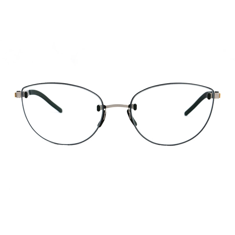 Gotti - Perspective - BL06_52 - Silver / Gold / Moss - Cateye - Rimless Eyeglasses - Titanium