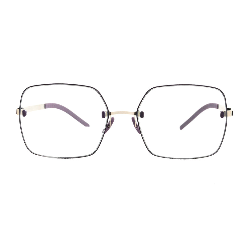 Gotti - Perspective - BL07 - Silver / Black / Berry - Rectangle - Rimless Eyeglasses - Titanium