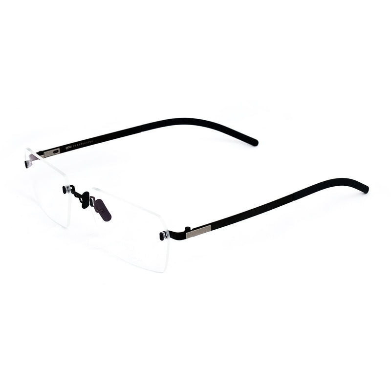 Gotti - Perspective - DC09 - Black / Silver / Slate - Rectangle - Rimless Eyeglasses - Titanium