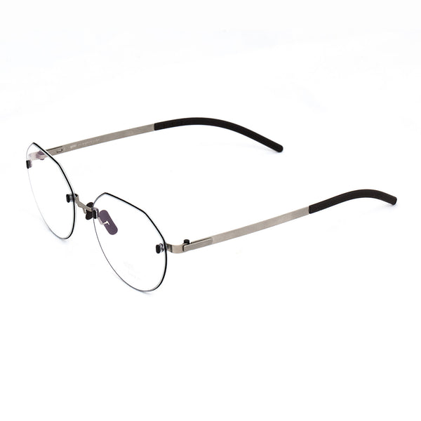 Gotti - Perspective - PR03 - Silver / Silver / Mocca - Round - Rimless Eyeglasses - Titanium
