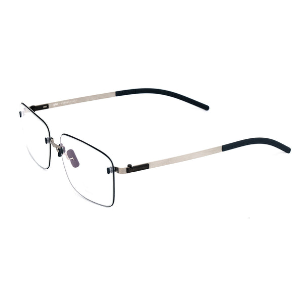 Gotti - Perspective - SM02 - Silver / Black / Navy - Rectangle - Rimless Eyeglasses - Titanium