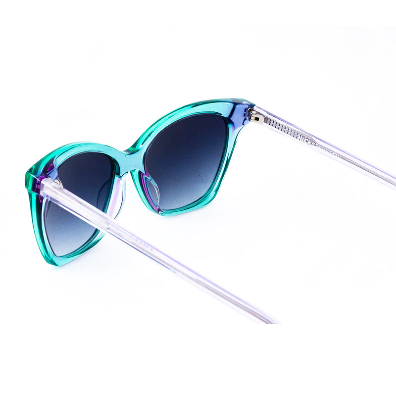 Hicks Brunson Generations - Valencia - Blue Iridium - Gradient-Blue Tinted Lenses - Backside AR - Sunglasses - Cateye Sunglasses