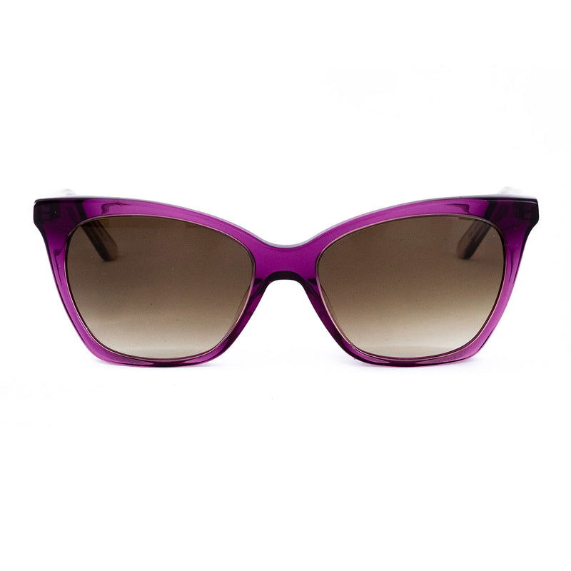 Hicks Brunson Generations - Valencia - Purple Iridium - Gradient-Brown Tinted Lenses - Backside AR - Sunglasses - Cateye Sunglasses