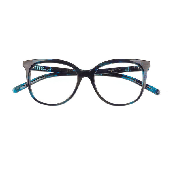 Hicks Brunson Generations - Audrey - 2501 - Blue - Rectangle - Butterfly - Plastic - Eyeglasses - Eyewear