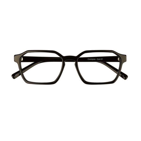 Hicks Brunson Generations - Campos - 01 - Black - Hexagonal - Eyeglasses - Rectangle - Plastic