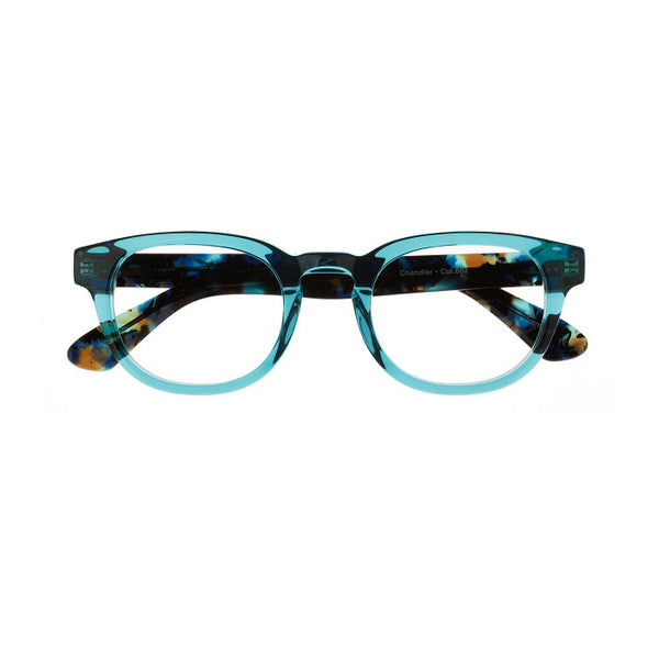 Hicks Brunson Generations - Chandler - 602 - Blue Crystal - Rectangle - Thick - Plastic - Eyeglasses - Eyewear
