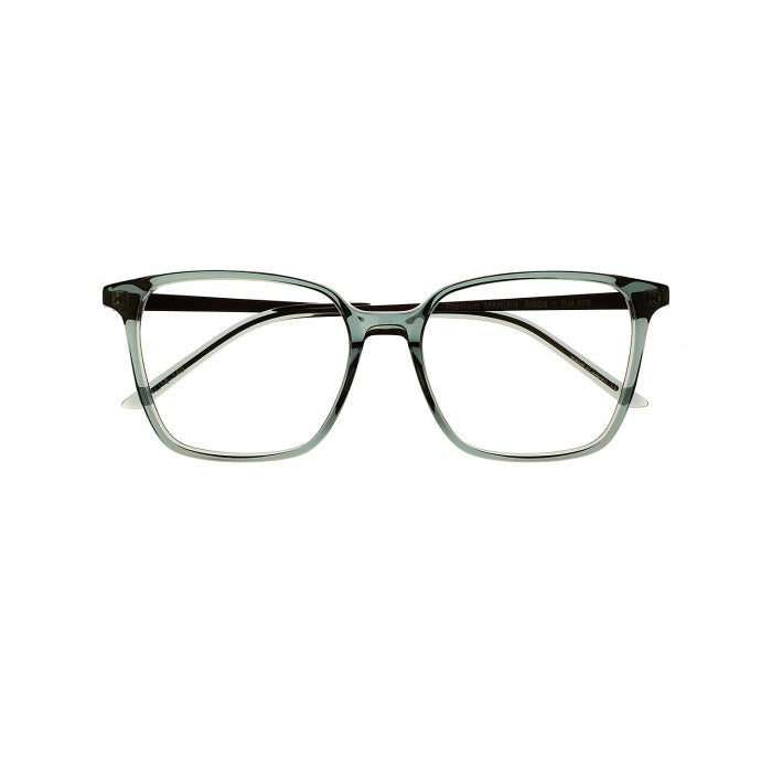 Hicks Brunson Generations - M809 Marian - 466 - Crystal Green / Gradient-Green Tinted Sun-Clip - Rectangle - Plastic - Eyeglasses - Sun-Clip