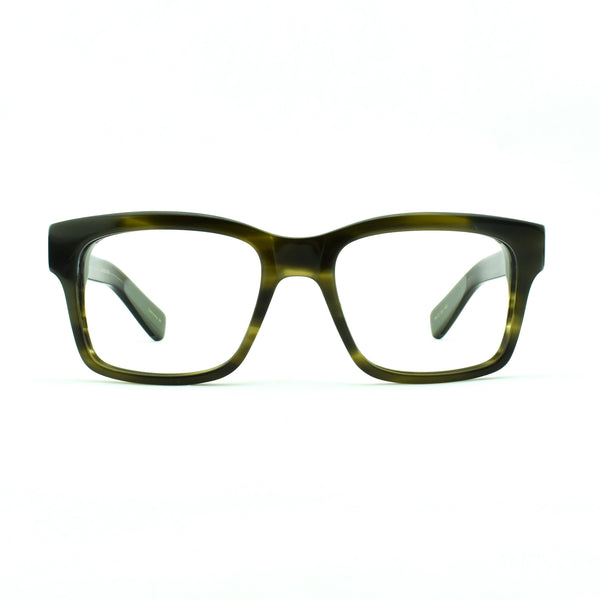 Hicks Brunson - Sixtus - 1082 - Olive - Rectangle - Eyeglasses - Hicks Brunson Eyewear
