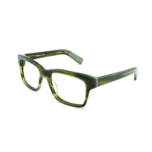 Hicks Brunson - Sixtus - 1082 - Olive - Rectangle - Eyeglasses - Hicks Brunson Eyewear