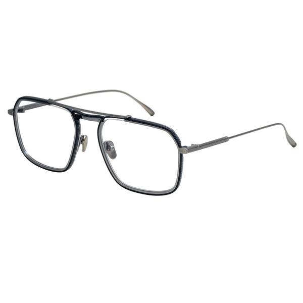 Kenzo Takada x Masunaga - Masunaga - Taka - #25 - Silver / Navy - Navigator - Titanium - Metal - Eyeglasses