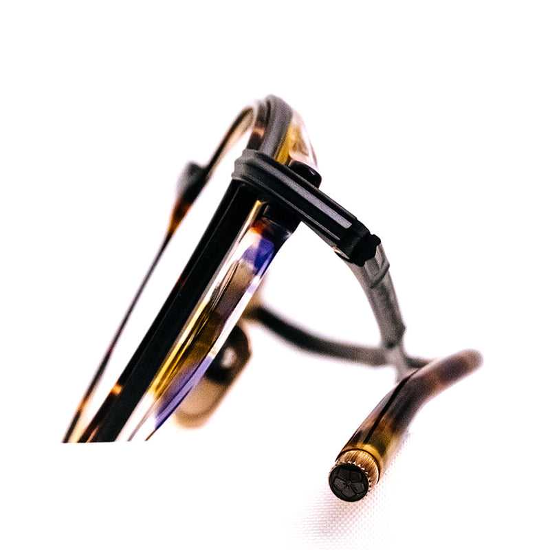 Masunaga x Kenzo Takada - Anemone - #23 - Shiny Tort / Dark Gunmetal - Round Eyeglasses - Japanese Titanium