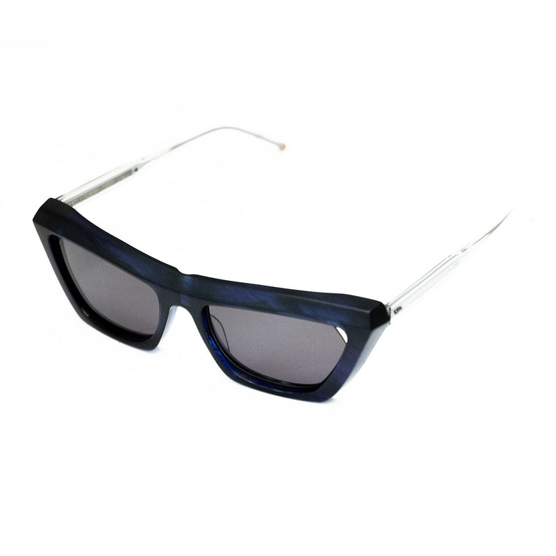Masunga - Kenzo Takada - Kabuto - S25 - Blue / Crystal / Grey-Tinted Lenses - S25 - Cateye Sunglasses