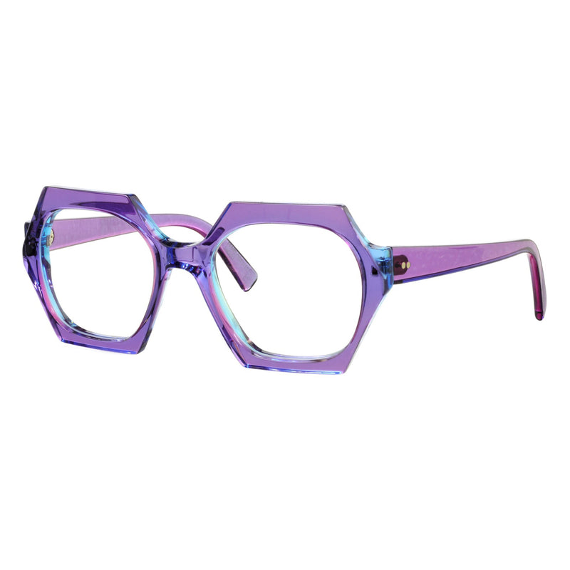 Kirk & Kirk - Penelope - K19 Purple - Hexagonal Eyeglasses - Acrylic Eyeglasses