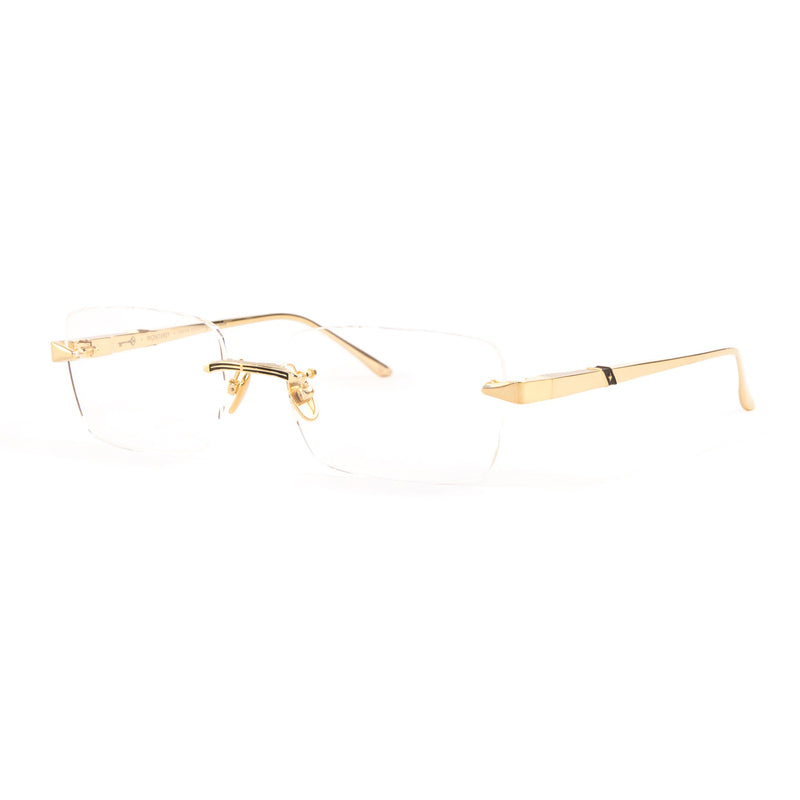 Leisure Society - Monterey - 24K Gold - Rectangle - Rimless - Titanium - Eyeglasses