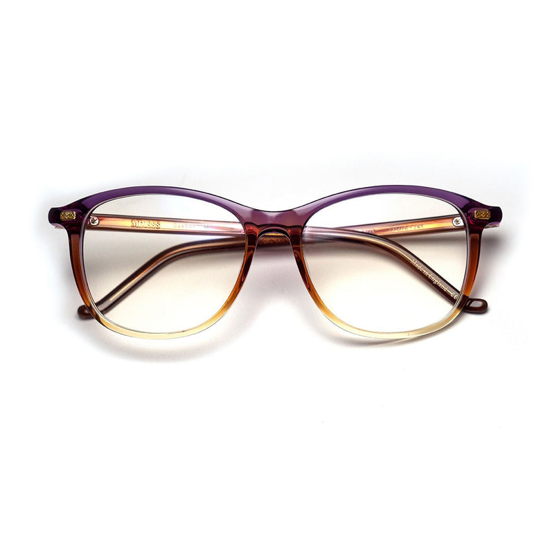 MD1888 - Gaynor S - 8002 - Purple-Coffee Fade - Rectangle - Plastic - Eyeglasses