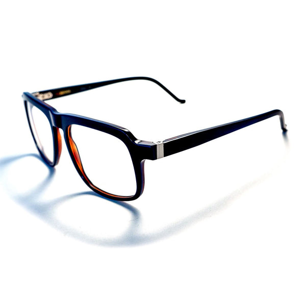 MD1888 - Kane S - 8022 - Navy / Brown - Rectangle - Plastic - Eyeglasses - Eyewear