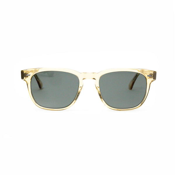 Masunaga - 070 - S23 - Light Brown / Mineral Glass Polarized G15 Lenses - Rectangle - Sunglasses - Hicks Brunson Eyewear