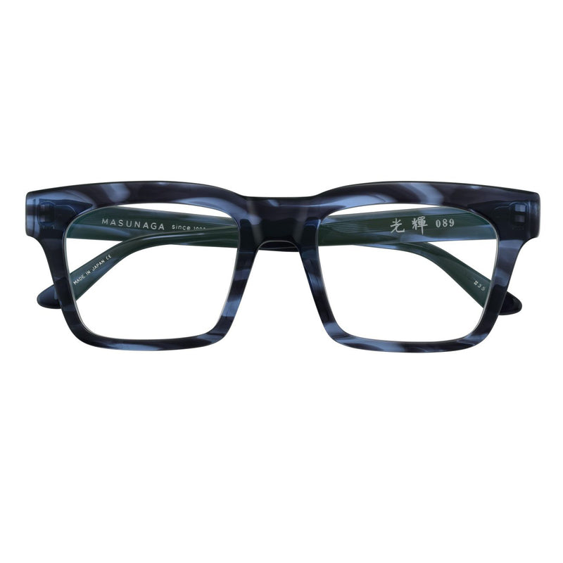 Masunaga - 089 - 35 - Blue - Acetate - Rectangle - Eyeglasses