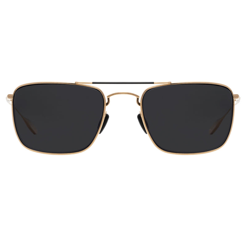 Masunaga - Bird - #S11 - Gold / Black / Mineral Glass Polarized Green-Tinted Lenses - Navigator - Titanium - Sunglasses