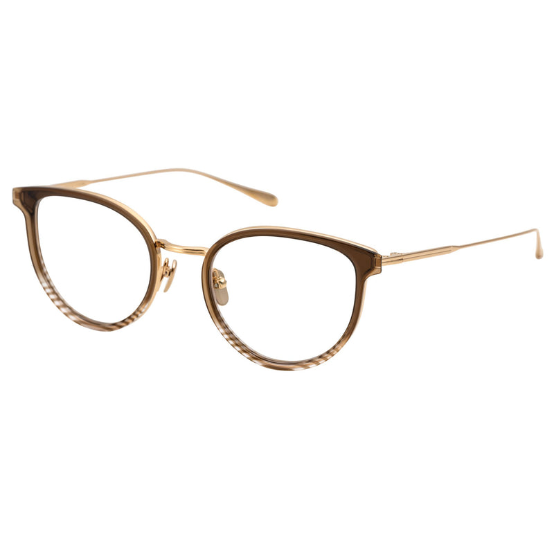 Masunaga - Odette - 23 - #23 - Brown / Gold - Cat-eye - Cateye - Titanium - Metal - Plastic - Eyeglasses
