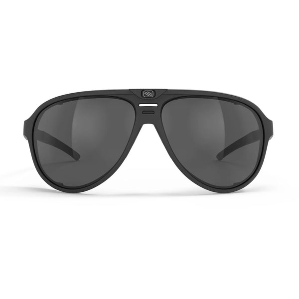 Rudy Project - Stardash - Matte Black / Polar 3FX Grey Laser - Aviator - Plastic - Side-Shields - Sunglasses - Polarized Sunglasses - Sport Sunglasses