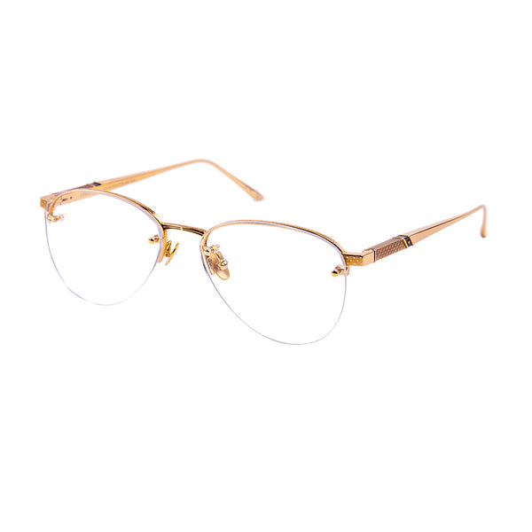 Leisure Society - Sierra II - 24K Gold - Titanium - Rimless Eyeglasses - Round - Teardrop Rimless - Eyeglasses
