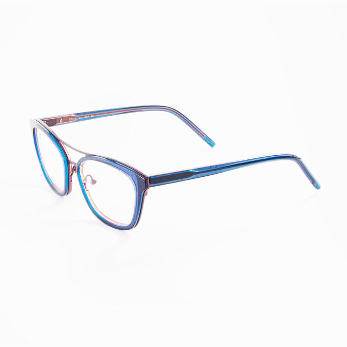 Tom Davies - TD518 - 1564 - Blue / Fuchsia - Cateye - Eyeglasses - Hicks Brunson Eyewear