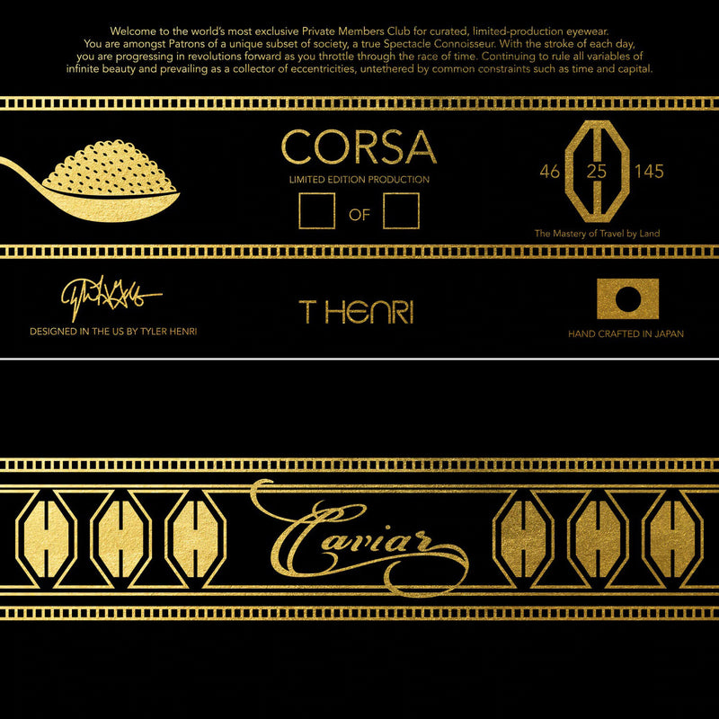 T Henri - Caviar - Corsa - Certificate of Authenticity - Luxury Eyewear
