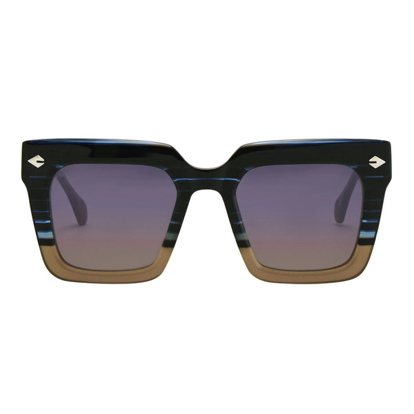 T Henri - Corniche - Port - Blue-to-Brown Gradient Tinted Lenses - Rectangle - Sunglasses - Plastic - Luxury Eyewear