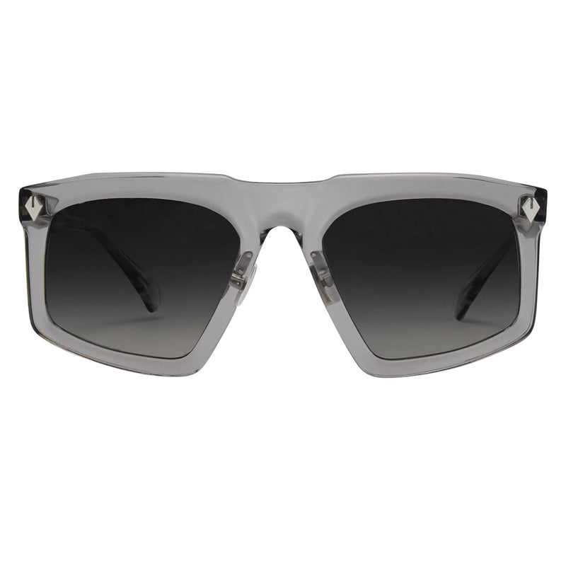 T Henri - Valhalla - Tungsten - Black to Clear Gradient Tinted Lenses - Sunglasses - Rectangle - Bold - Plastic - Adjustable Nose Pads