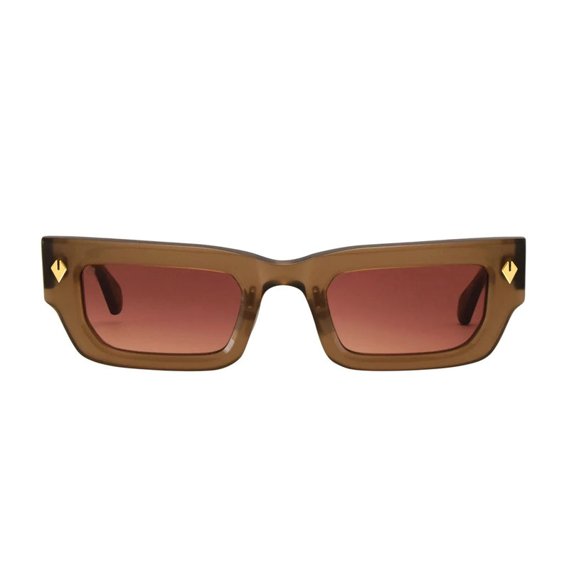 T Henri - Wraith - Boudoir / Brown to Peach Gradient Tinted Lenses - Rectangle - Sunglasses - Luxury Eyewear
