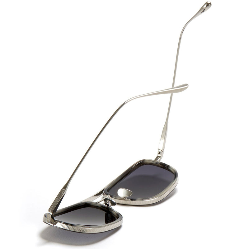 Tom Davies - Frank - 1710 - Polished Silver / Smoke / Grey-Tinted Lenses - Navigator - Sunglasses - Titanium