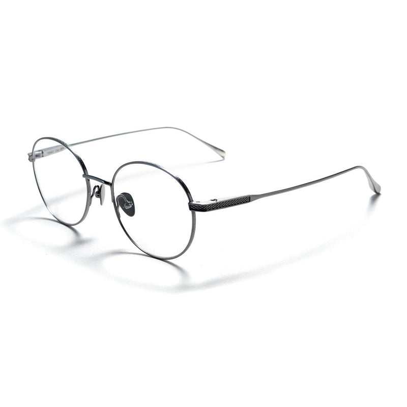 Tom Davies - TD667 - 1874 - Polished Silver - Titanium - Round Eyeglasses