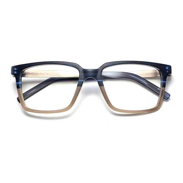 Tom Davies - TD698 - 2015 - Matte Blue/Brown - Rectangle - Cotton Acetate - Eyeglasses