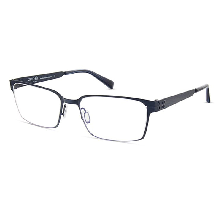 Zero G - Hartsdale - Brushed Blue Steel - Rectangle - Titanium - Eyeglasses - Eyewear