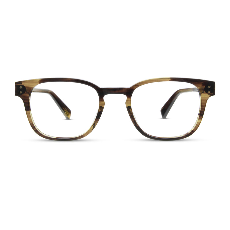 Zero G - Pasadena - Brown Haze - Rectangle - Zyl - Acetate - Plastic - Eyeglasses